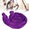 Aerial Yoga Hammock, Premium Fabric Yoga Swing for Home Fitness/Antigravity Yoga/Inversion Exercises, Include Daisy Chain, Carabiner and Fixed Disk, Relief Back Pain, Yoga Starter Kit(Purple) - Image 4