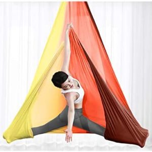 HONGYIFEI2021 Yoga Hammock Aerial Yoga Hammock Hammock for Yoga Studio Aerial Yoga Home Yoga Micro Elastic Yoga Sling Sling Aerial Yoga Hammock (Color : F)