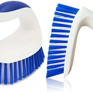 ITTAHO All Purpose Scrub Brush for Cleaning,Stiff Bristle Cleaning Brush with Non-Slip Grip for Bathroom Tile Floor-2 Pack