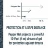 SABRE Pepper Gel with Flip Top, Maximum Strength, Snap Clip for Easy Carry & Fast Access,Finger Grip for More Accurate & Faster Aim, Supports RAINN, 25 Bursts, UV Marking Dye, Easy to Use Safety - Image 6