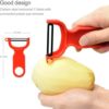 Original Vegetable Fruit Peeler Carbon Steel Blade 3 Pack Red/Green/Yellow… - Image 5