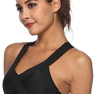 Bras for Women Criss Cross Back Comfortable Sleep Bras Strappy Full Coverage Gym Running Activewear Bras