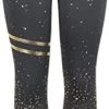 BBY Women's High Waisted Yoga Pants 7/8 Length Leggings with Black foil Stamping - Image 5