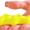 HOME-X Silicone Finger Exerciser, Grip Strength Trainer and Hand Exerciser, Silicone Finger Trainer and Hand Strengthener, Set of 2, 3" L x 1 ½" W x ¾" H, Red and Yellow - Image 6