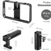 NEEWER Universal Phone Video Rig Kit Compatible with iPhone 14 Plus 14 13 12 Pro Android, Aluminum Handheld Phone Cage with Silicone Handles, Video Stabilizer Rig for Vlog Videography Live Streaming - Image 6