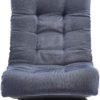 Amazon Basics Swivel Foam Lounge Chair - with Headrest, Adjustable, Denim - Image 2