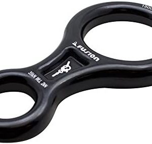 Fusion Climb Aluminum Figure 8 Descender Rigging Plate Black Heavy Duty, Large