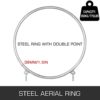ZEZYXUFM 36" Lyra Hoop Aerial Equipment Sets 2.9FT Double Point Yoga Ring Dancing Circus - Image 2
