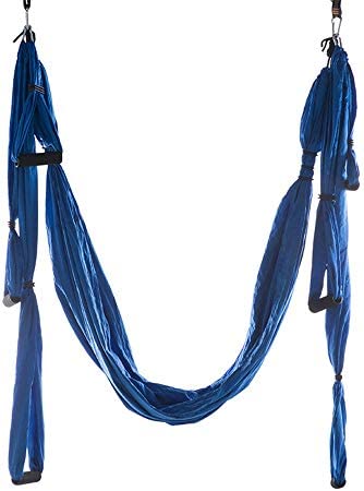 ROBDAE Aerial Yoga Swing Anti-Gravity Aerial Yoga Hang Parachute ClothYoga Studio Aerial Hammock Indoor for Air Yoga Inversion Exercises (Color : Purple, Size : 245x140cm)