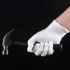 6 Pairs White Cotton Gloves for Inspection Cleaning Archive Photo Jewelry Silver Coin, Coyaho Work Gloves for Men Women Dry Hands Moisturizing SPA Eczema - Image 3
