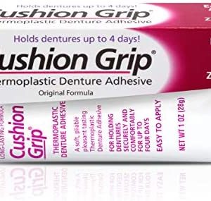 Cushion Grip - a Soft Pliable Thermoplastic for Refitting and Tightening Dentures 1 Oz (28 Grams)
