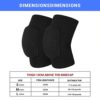 Mclako Knee Pads Knee Guards, Soft Breathable Knee Pads for Men Women Kids Knees Protective, Knee Braces for Volleyball Football Dance Yoga Tennis Running cycling Full Black(L) - Image 8