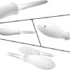 WENDOM Oyster Shucking Knife with Cut Resistant Gloves White Non-slip Easy to Grip Handle 3.5'' Oyster Shucker Tools - Image 2
