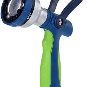 GREEN MOUNT New Patent Garden Hose Nozzle, Heavy Duty Water Nozzle, High Pressure Fireman Style Nozzle with Ergonomic Handle for Women and Children to Water Lawn and Garden