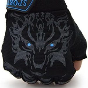 Freehawk Kids Cycling Gloves,Non-Slip Ultrathin Children Half Finger Bicycle Cycling Breathable Gloves Roller-Skating Gloves for Fishing,Cycling,Roller Skating and Climbing