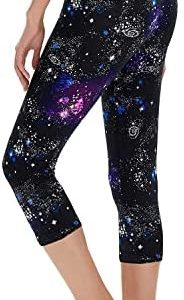 TNNZEET Black High Waisted Capri Leggings for Women, Buttery Soft Workout Yoga Leggings