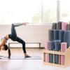 YLLFF Large Capacity Yoga Mat Storage Rack Floor Stand, 12 Compartment Wooden Yoga Mat Holder Carpets Organizer for Home, Gym, Easy to Install - Image 8
