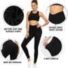 V Cross Waist Leggings for Women-Tummy Control Soft Workout Running High Waisted Non See Through Black Yoga Pants - Image 5