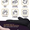 Black Gloves XL (10 Pair) - Cotton Gloves for Eczema, Cotton Gloves for Dry Hands, Black Cotton Gloves for Women, Spa Glove, Lotion Glove, Sleeping Glove - Image 3