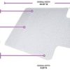 OFM Office Chair Mat for Carpet – Computer Desk Chair Mat for Carpeted Floors – Easy Glide Rolling Plastic Floor Mat for Office Chair on Carpet for Work, Home, Gaming with Extended Lip (36” x 48”) - Image 3
