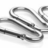 30 Pack Spring Snap Hook, Carabiner Clip Galvanized Steel, Silver Quick Link Clip Keychain for Camping, Hiking, Outdoor, Gym, Small M5 Carabiners for Dog Leash & Harness - Image 4