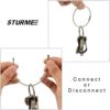 STURME 2" Aluminum D Ring Carabiners Clip D Shape Spring Loaded Gate Small Keychain Carabiner Clip Set Outdoor Camping Mini Lock Snap Hooks Spring Link Key Chain Durable Improved 24 PCS - Image 4