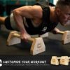 Ultra Fitness Wood Parallettes Set - 18 Inch Wooden Push Up Bar for L Sits, Jump Throughs, Handstand Pushups and Calisthenics - Image 4