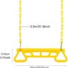 CALIDAKA 21 inch Trapeze Swing Bar Rings,Gym Trapeze Bar and Gym Rings,Playground Trapeze Bar and Rings,Heavy Duty Chain Swing Set Accessories with Locking Carabiners - Image 2