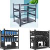 Nisorpa Mining Rig Frame for 12 GPU, 3 Layers Steel Open Air Miner Rig Case Rack for Crypto Coin Currency Bitcoin Dual Power ATX Motherboard Bracket, Mining Case Server Rack ETH ETC ZEC Mining Tools - Image 8