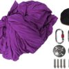 Aerial Yoga Hammock, 52.8M Durable Anti-Gravity Flying Yoga Swing, Micro-Elastic Sturdy Yoga Sling Hammock, Maximum Loading 23Kn Pilates Aerial Inversion Kit for Beginners Advanced(Dark Purple) - Image 5