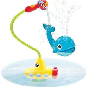 Yookidoo Baby Bath Toy - Submarine Spray Whale - Battery Operated Infant Toddler Water Pump with Easy to Grip Hand Shower.