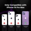Starlesk Designed for iPhone 14 Pro Max Case Clear - Shockproof Protection with PC Back & TPU Bumpers - MagSafe Compatible - Non-Yellowing & Non-Slip Case iPhone 14 Pro Max - Image 7