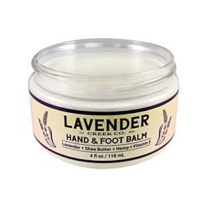 Hand and Foot Cream - Lavender Herbal Balm for Dry Cracked Hands, Heels, and Feet | Non-Greasy Natural Moisturizer | 4 oz