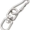 Hamineler 2Pcs M8 304 Stainless Steel Swivel Ring Double Ended Swivel Eye Hook, 2Pcs M8 Spring Hook, for Marine Mooring Swivel Tree Swing, Hanging Hammock, Hanging Rotating Device - Image 2