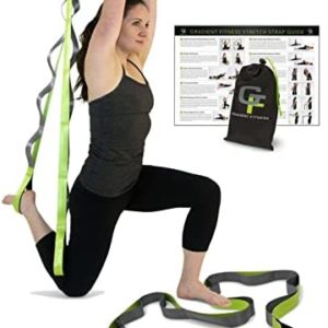 Gradient Fitness Stretching Strap for Physical Therapy, 12 Multi-Loop Stretch Strap 1.5" W x 8' L, Neoprene Handles, Physical Therapy Equipment, Yoga Straps for Stretching, Leg Stretcher