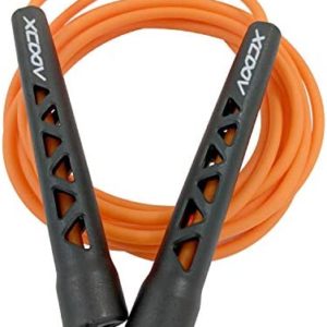 Xcoov Adjustable Skipping Jump Rope for Fitness with Slip-Resistant Grip Handles and Thick X’ Long Cable for Speed Jumping, Double Unders, Boxing, Crossfit, and Exercise