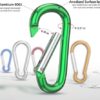 sprookber 3" Aluminum Carabiner D Ring, Caribeener Clips, Spring Snap Hook for Keychain Clip, Set of 10 - Image 4