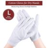 Moisturizing Socks and Gloves Set, 6 Pairs Spa Socks and 6 Pairs White Gloves for Dry Hands, White Cloth Gloves for Men and Women - Image 4