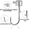 50 Pack Ned Rig Jig Hook Kits, Mushroom Jig Heads for Soft Lures, Standard Mushroom Fishing Jig Hooks, 1/8oz 1/6oz 1/4oz - Image 3