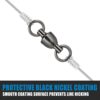 Dr.Fish 20 Pack Fishing Ball Bearing Swivels, Saltwater Swivels Fishing Tackle Copper Stainless Steel Solid Rings Black Nickel Coating Barrel Swivels Heavy Duty Catfish Swivel - Image 6