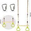 Gardtech Ninja Trapeze Swing Bar, Backyard Playground Obstacle Course Set Attachments for Warrior Slack Line Jungle Gym Play Swing Set (Swing Bar Ring Set-Green) - Image 6