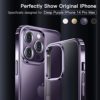 Alphex Beyond Clear for iPhone 14 Pro Max Case [Durable Than Clear Case][Anti-Yellow] 8FT Military Grade Protection Soft Shockproof Bumper Matte Slim Thin Phone Cover Women Men 6.7 inch, Deep Purple - Image 2