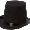 Rhode Island Novelty Black Felt Top Hat - Image 2