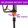 PWACCS Pressure Washer Gun with Swivel, Short Power Washer Gun with 3/8” Quick Connector, M22 14mm /15mm Fitting, 5 Pressure Washer Nozzle Tips with Holder, 5000 PSI - Image 2