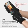 TEMEI Winter Warm Gloves Men Women Touch Screen Waterproof Windproof Non-Slip Grips Glove, for Cycling Driving Running Hiking - Image 2