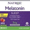 Natrol Melatonin Fast Dissolve Tablets, Helps You Fall Asleep Faster, Stay Asleep Longer, Easy to Take, Dissolve in Mouth, Strengthen Immune System, Maximum Strength, Strawberry Flavor, 5mg, 200 Count - Image 3