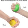 AULEEP Stress Balls,2-Pack Grip Strength Trainer Hand Therapy Exercise Balls for adults and Kids, Stress Relief Finger Resistance Exercise Squeezer Fidget(Yellow, Green) - Image 2