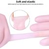 Moisturizing Gloves&Socks, Silicone Gel Gloves for Dry Skin, Cracked Hands and Foot, Full Finger Waterproof Gloves for Hands Foot Care SPA (Pink, Gloves+Socks) - Image 7