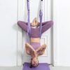EXCEART 1 Set Aerial Yoga Hammock Flying Yoga Swing Pilates Aerial Silk Fabric Body Extending Strap Inversion Tool for Gym Home Fitness Violet - Image 5
