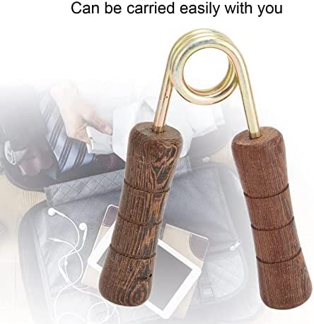 Jievazb Hand Grip Strengthener, Wooden Handle Grip Strength Trainer Relieve Wrist & Thumb Pain Wrist Hand Exerciser for Gym Home Office Travel Use - Image 6
